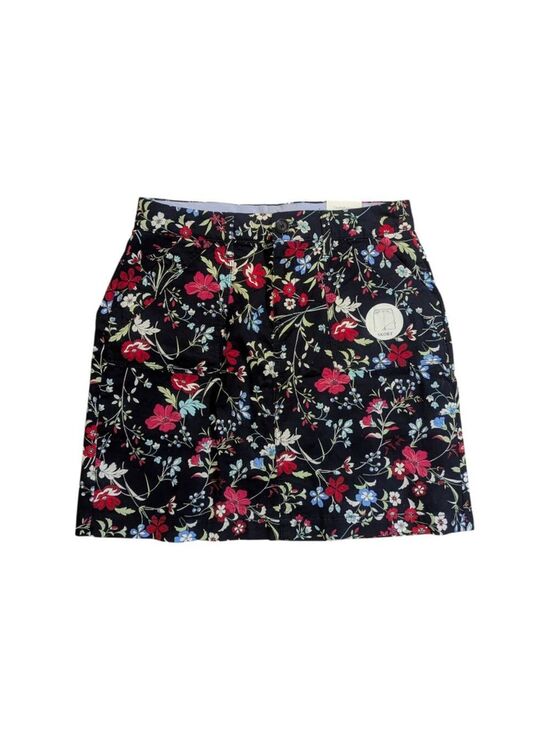 croft & barrow Pants - Croft & Barrow Black Floral Skort Mid Rise Size 6